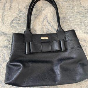 Kate Spade Quinn Villabella Avenue Bag Black Leather w Bow